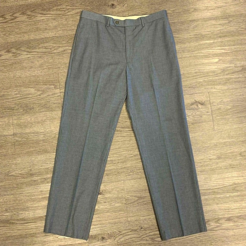 Ralph Lauren Dress Pants Men’s size 34 x 32 Gray Raton Blend Flat Front Business